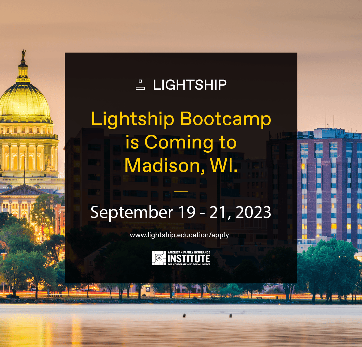 Lightship Bootcamp is coming to Madison, WI on September 19-21, 2023.